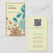 Retro Blumen-Geschäfts-Geschäfts-Karten Visitenkarte (Vorne/Hinten)