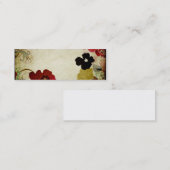 Retro Blumen Geschäfts-Karte Mini Visitenkarte (Vorne/Hinten)