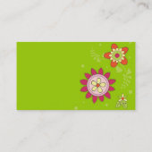 Retro Blumen-Geschäfts-Karte Visitenkarte (Rückseite)
