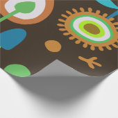 Retro-Blumen Geschenkpapier (Ecke)