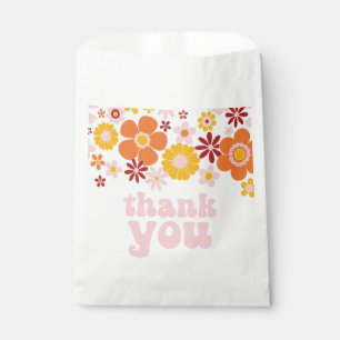 Retro-Blumen-Groovy Geburtstag Geschenktütchen