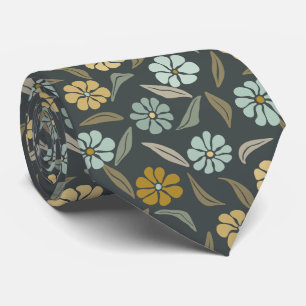 Retro-Blumen-Halsband im Frühlingsgarten-Stil Krawatte