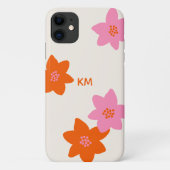 Retro-Blumen-Handyhülle Case-Mate iPhone Hülle (Rückseite)