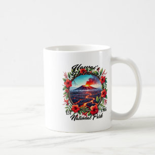 Retro-Blumen Hawaii-Vulkane-Nationalpark Camping Kaffeetasse