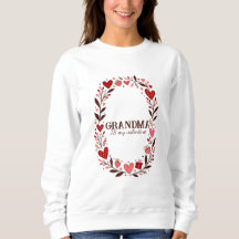 Retro-Blumen-Herz-Valentinstag-Persönliche-Oma-Mam
