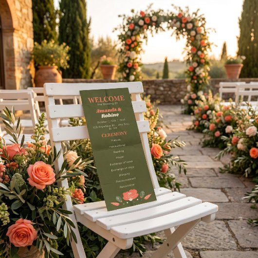 Retro-Blumen Hochzeit im Vintage-Garten-Stil Programm