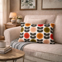 Retro-Blumen im Mid-Century-Modern-Stil