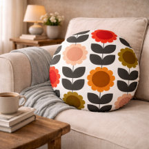 Retro-Blumen im Mid-Century-Modern-Stil