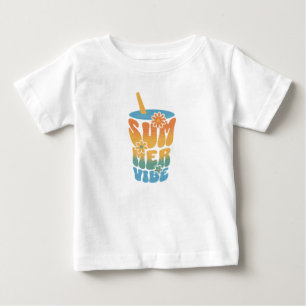 Retro-Blumen im Sommer-Feeling Baby T-shirt