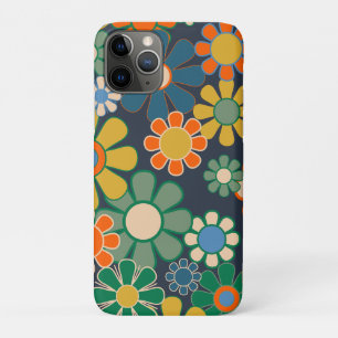 Retro-Blumen im Vintage-Stil der 60er 70er Jahre Case-Mate iPhone Hülle
