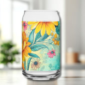 Retro-Blumen-Initiale Dosenglas