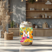 Retro-Blumen-Initiale Dosenglas