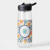 Retro-Blumen Initiale – Monogramm-Geschenk für Sie Trinkflasche (Links)