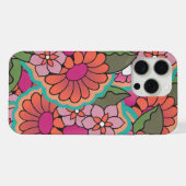 Retro-Blumen-iPhone 15 Pro Max-Hülle. iPhone Hülle (Rückseite (Horizontal))