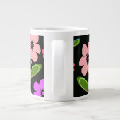 Retro Blumen Jumbo-Tasse (Rückseite)