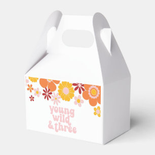 Retro-Blumen-jung-wild-drei-Geburtstags-Geschenkbo Geschenkschachtel