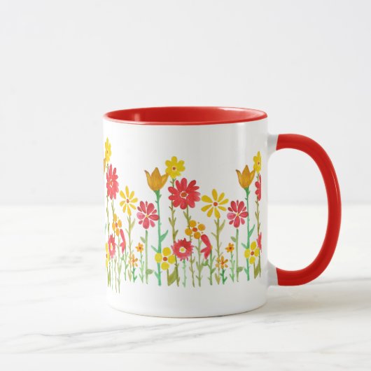 Retro Blumen-Kaffee-Tasse durch Megaflora Tasse (Rechts)
