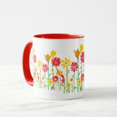 Retro Blumen-Kaffee-Tasse durch Megaflora Tasse (Vorderseite Links)