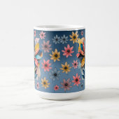 Retro-Blumen-Kaffeetasse 15oz Kaffeetasse (Mittel)
