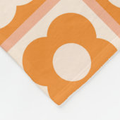 Retro-Blumen-Karomuster Gelb, Orange Fleecedecke (Ecke)