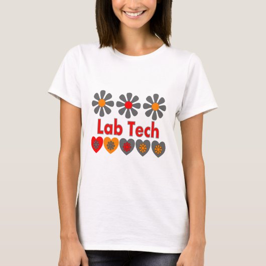 RETRO Blumen LabradorTech T-Shirt (Vorderseite)