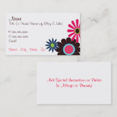 Retro Blumen-Mama-Karte Telefonnummerkarte (Vorne/Hinten)