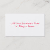 Retro Blumen-Mama-Karte Telefonnummerkarte (Rückseite)