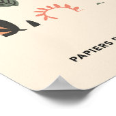 Retro Blumen Market Berlin Farbenfrohe Blumen Poster (Ecke)