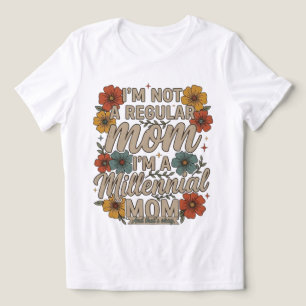 Retro-Blumen-Millennial-Mutter-Vintage-Zitat-T-Shi Tri-Blend Shirt