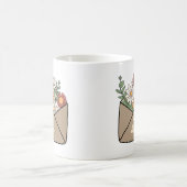 Retro-Blumen mit einer positiven Botschaft sind fr Kaffeetasse (Mittel)