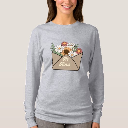 Retro-Blumen mit einer positiven Botschaft sind fr T-Shirt (Vorderseite)