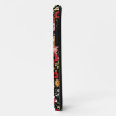 Retro Blumen mit Schädelmuster Case-Mate iPhone Hülle (Hinten/Links)