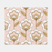 Retro Blumen: nahtlos Vintages Muster. Fleecedecke (Vorderseite (Horizontal))