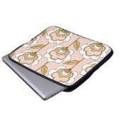 Retro Blumen: nahtlos Vintages Muster. Laptopschutzhülle (Vorne Knopf)