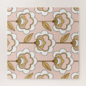 Retro Blumen: nahtlos Vintages Muster. Puzzle (Horizontal)