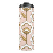 Retro Blumen: nahtlos Vintages Muster. Thermosbecher (Vorderseite)