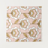 Retro Blumen: nahtlos Vintages Muster. Wandteppich (Vorderseite (Horizontal))