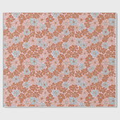 Retro-Blumen-Nahtloses Muster Geschenkpapier (Flach)
