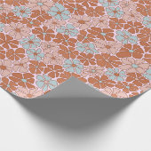 Retro-Blumen-Nahtloses Muster Geschenkpapier (Ecke)