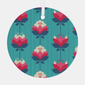 Retro-Blumen-Nahtloses Muster. Ornament Aus Glas (Rückseite)