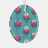 Retro-Blumen-Nahtloses Muster. Ornament Aus Glas (Vorderseite Rechts)