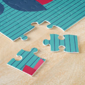 Retro-Blumen nahtloses Muster. Puzzle (Seite)