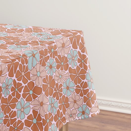 Retro-Blumen-Nahtloses Muster Tischdecke (Beispiel)