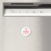 Retro-Blumen-Notfallkrankenschwester Magnet (In Situ (Geschirrspüler))