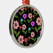 Retro Blumen Ornament Aus Metall (Rechts)