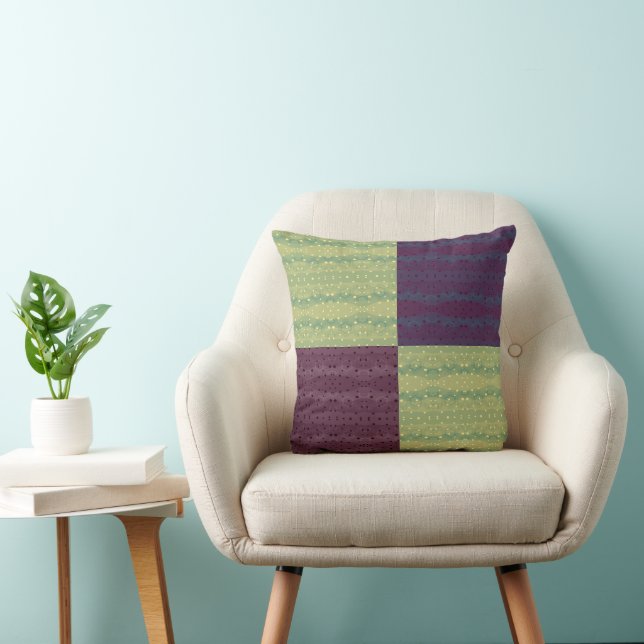 Retro-Blumen-Patchwork-Muster Kissen (Stuhl )