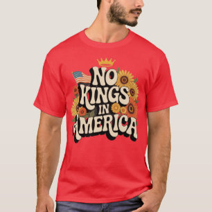 Retro-Blumen-Shirt 70er Jahre Damen Kein König In T-Shirt