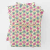 Retro-Blumen-Sommer Geschenkpapier Set (Beispiel)