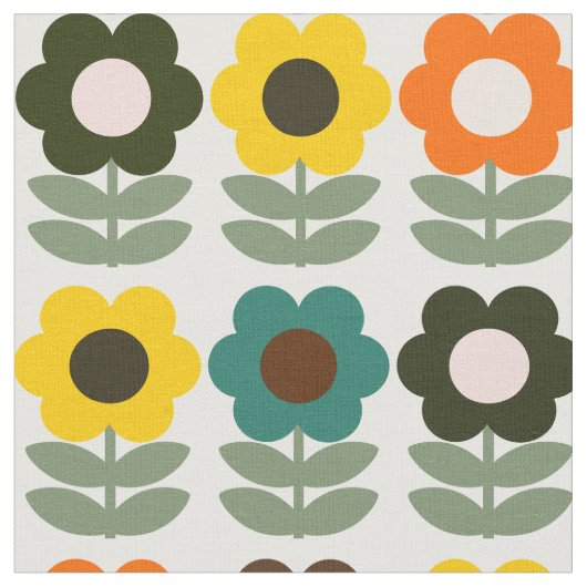 Retro Blumen Stoff (Nahaufnahme)