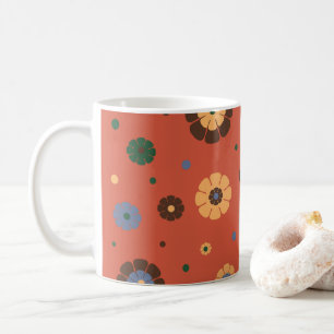 Retro-Blumen-Tasse Kaffeetasse